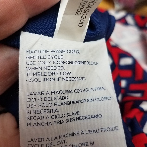 Tommy Hilfiger Womens Racerback Tank Top MEDIUM Logo Performance Athleisure - Picture 6 of 11